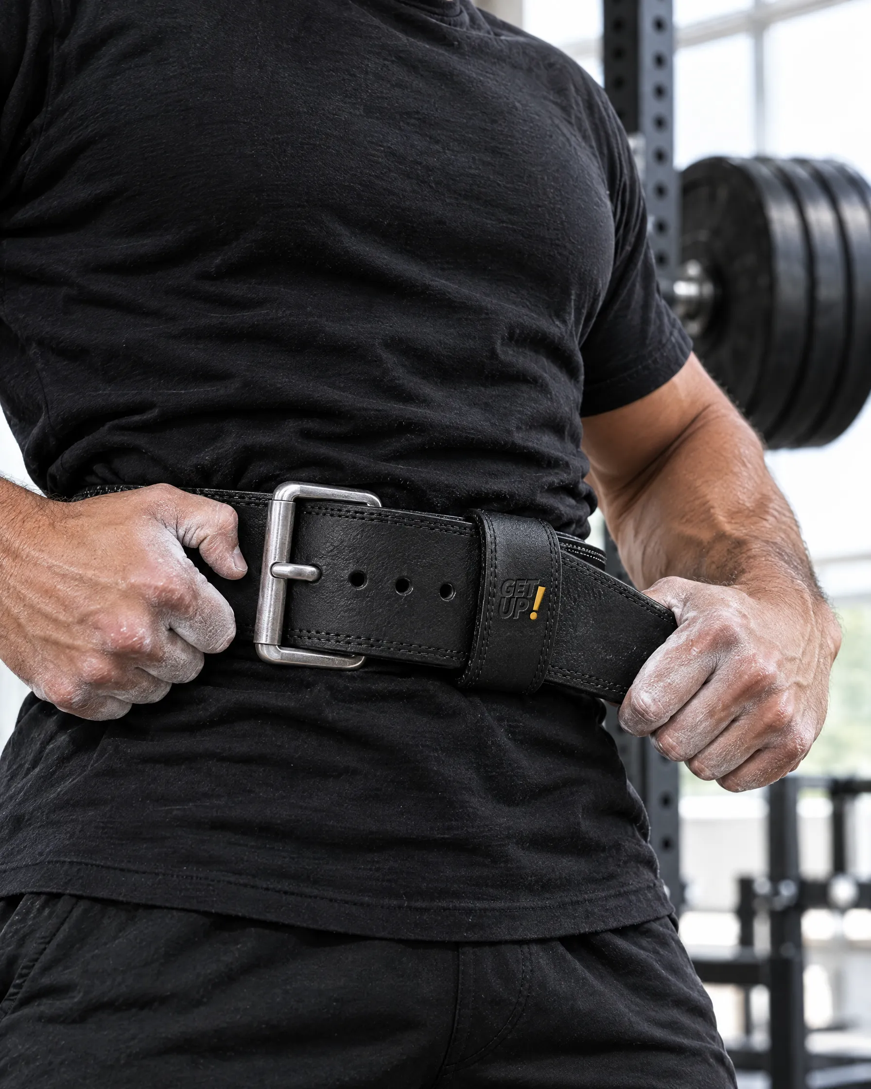 Leather Lifting Belt in use
