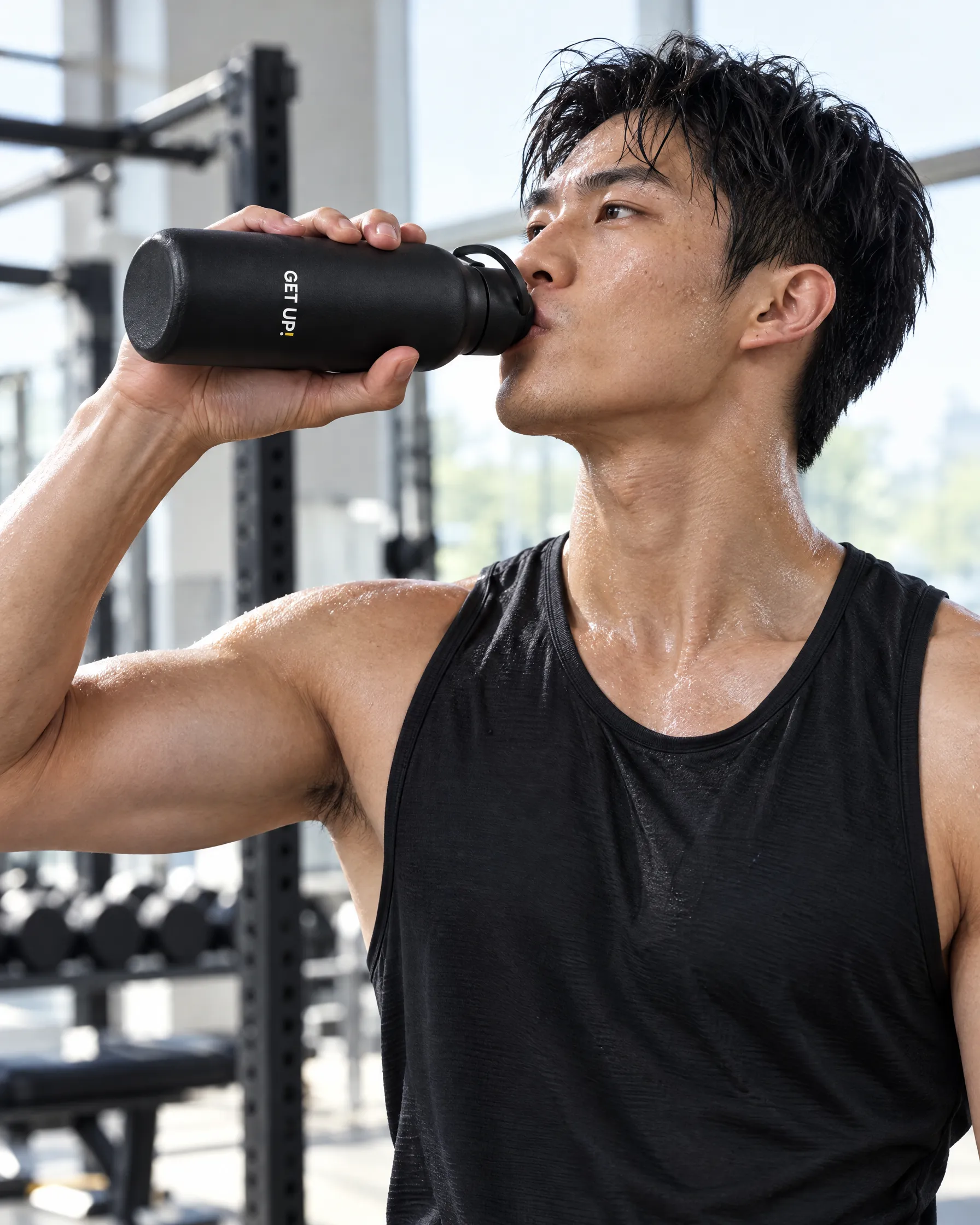 Steel Bottle 750ml in use